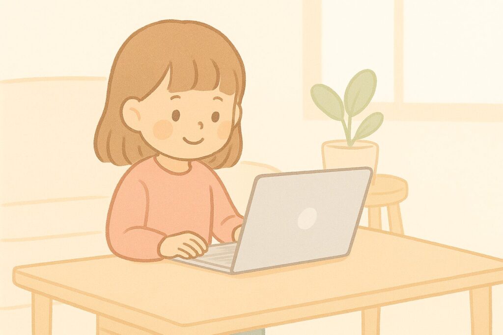 小学生 PC リビング学習