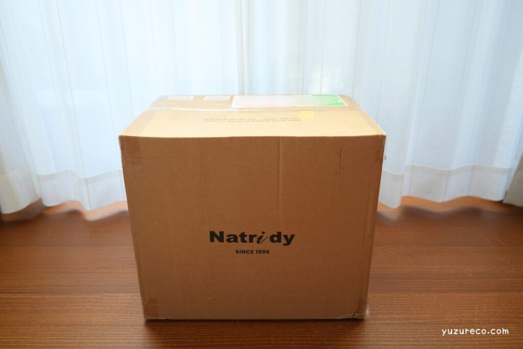 Natridy生ごみ処理機の段ボールの梱包の写真
