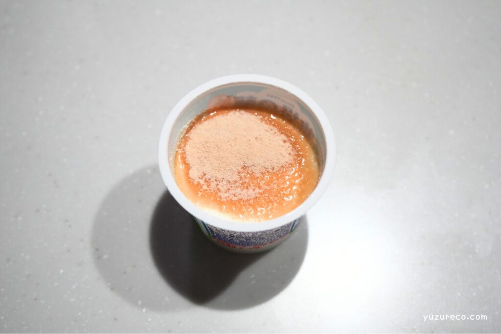 ここすく鉄分をヨーグルトにかけた写真